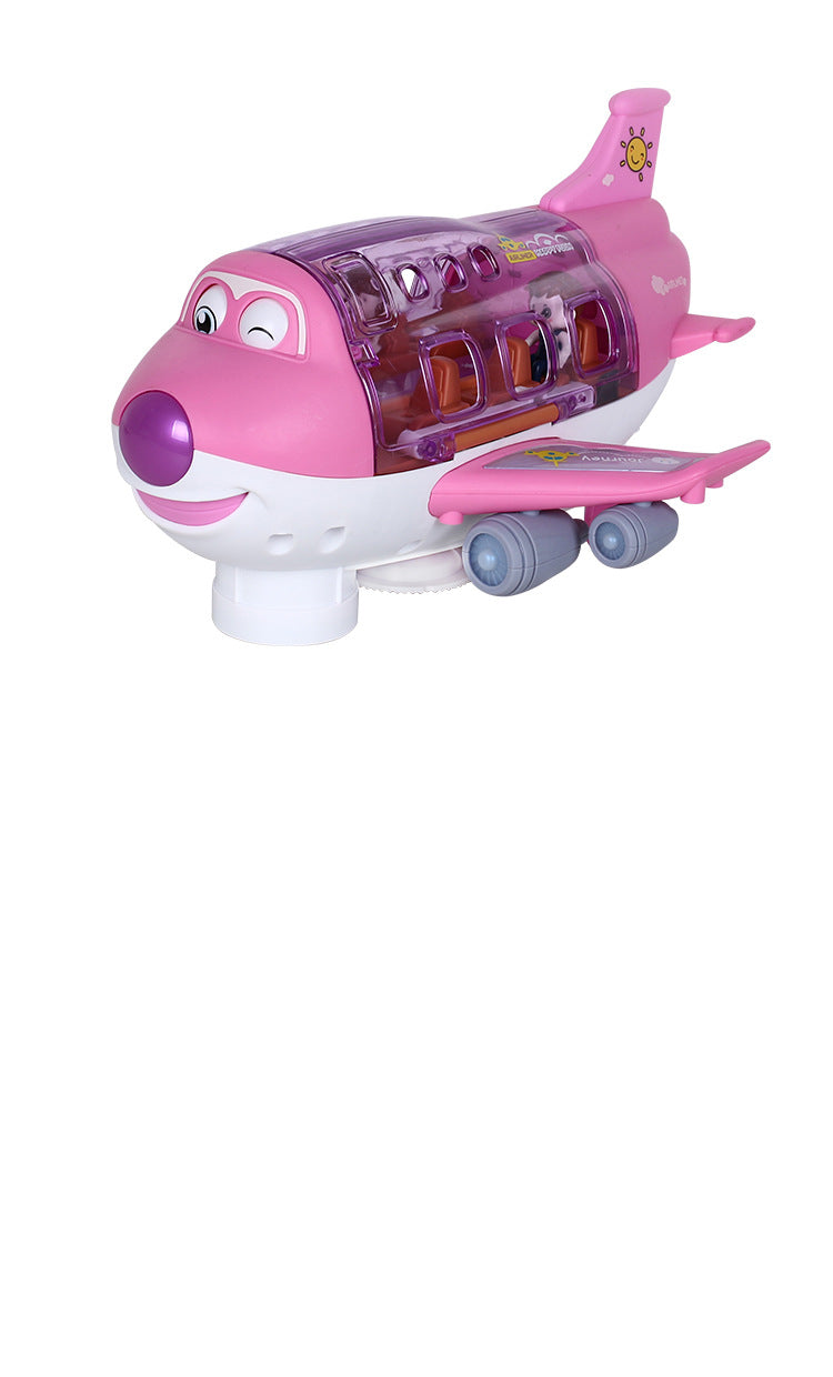 Electric Universal Cartoon Airplane Lights Music Rotation Toys