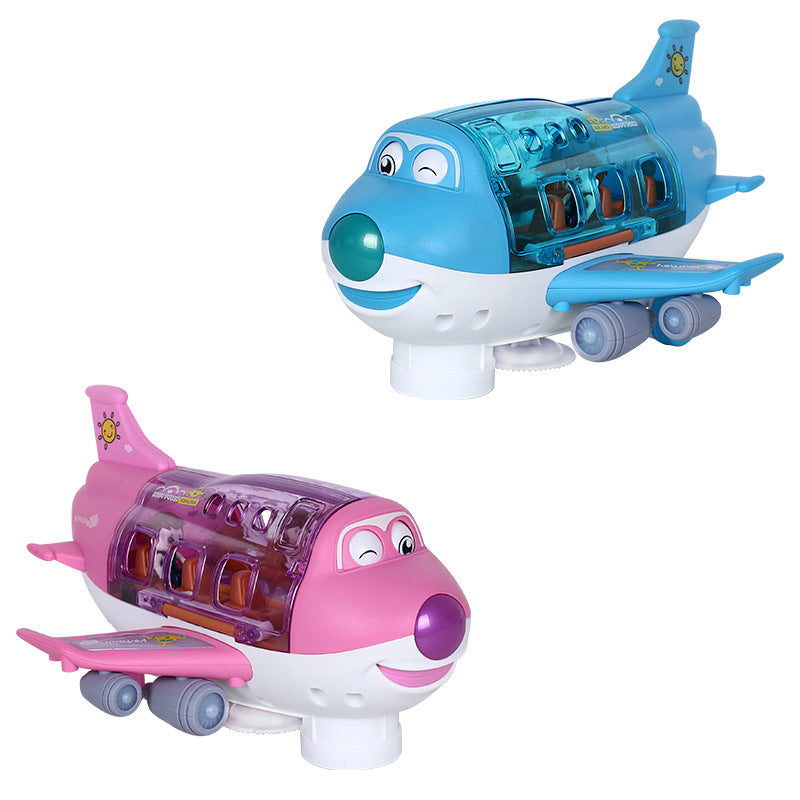 Electric Universal Cartoon Airplane Lights Music Rotation Toys