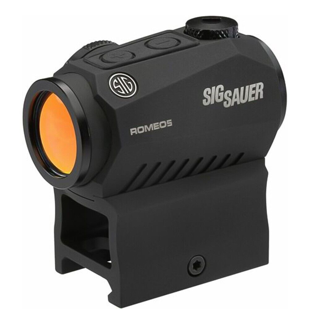 SIG SAUER ROMEO5 1X20mm Tactical Hunting Shooting Durable Waterproof Fogproof Illuminated 2 MOA Red Dot Reticle Gun Sight | Picatinny Mount Included