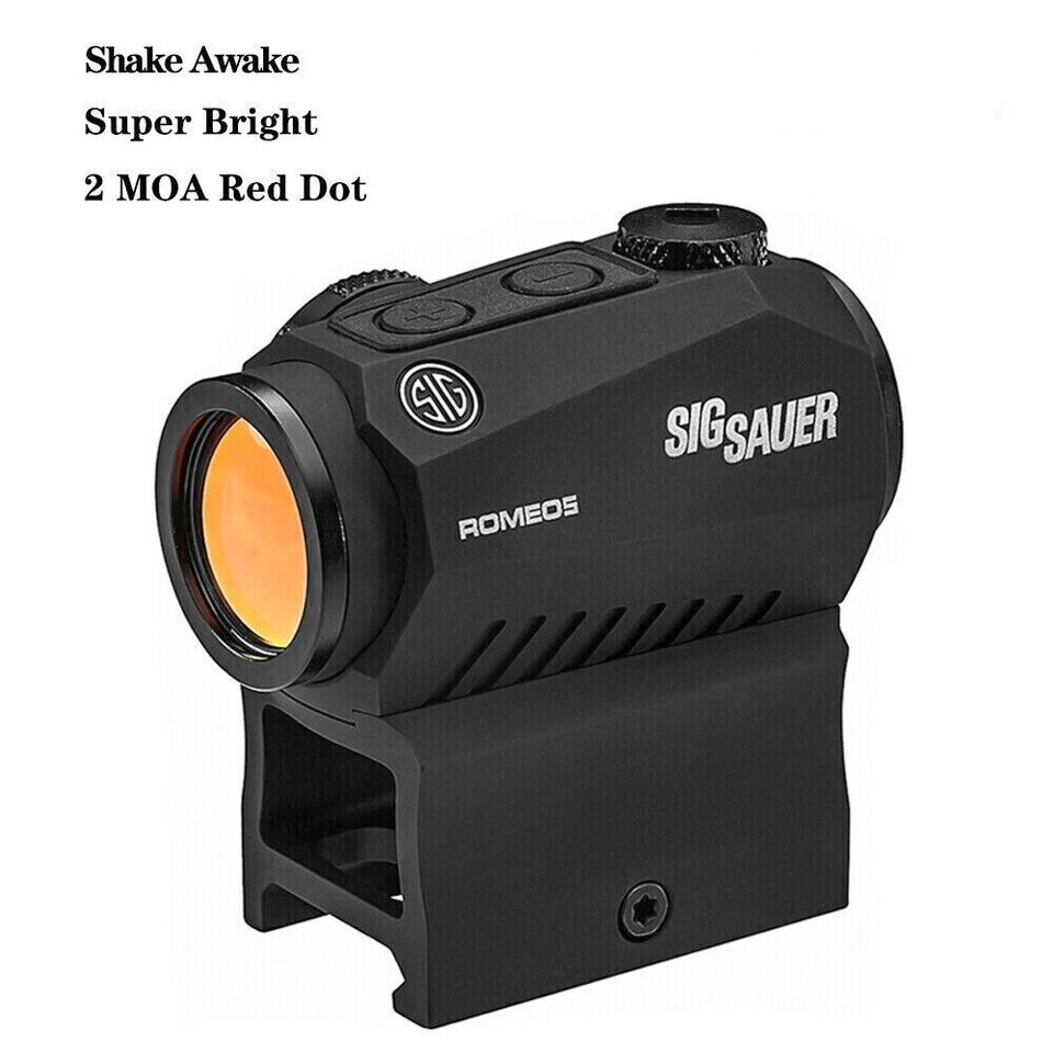 SIG SAUER ROMEO5 1X20mm Tactical Hunting Shooting Durable Waterproof Fogproof Illuminated 2 MOA Red Dot Reticle Gun Sight | Picatinny Mount Included